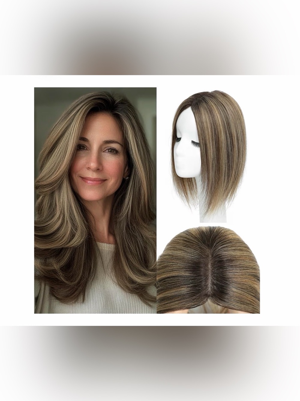 Human Hair 12” Hair Topper (NEW)